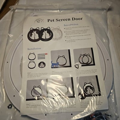 Brown Cat Door Insert Interior No Flap Cat Door Passway Brand New