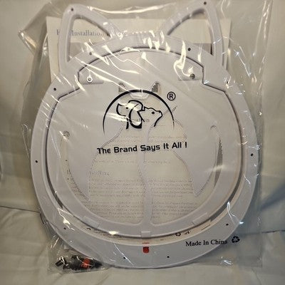 Brown Cat Door Insert Interior No Flap Cat Door Passway Brand New