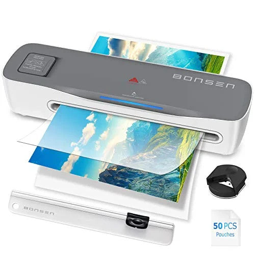 BONSEN A4 Laminator Machine, 9.33-Inch Thermal Laminator with Never Jam Techn...