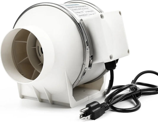 4 Inch Duct Fan, Inline Ventilation Exhaust Fan, 280 CFM Duct Intake High Efficiency Air Fan