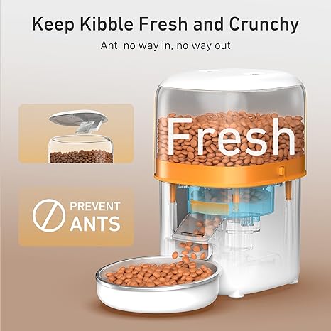 Automatic Feeders - 2L Cat Food Dispenser Easy to Use, Timed Automatic Pet Feeder with Over 180-day Battery Life