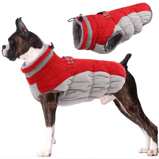 LeLePet Quilted Winter Dog Coat Puffer Vest Warm Outerwear- Medium